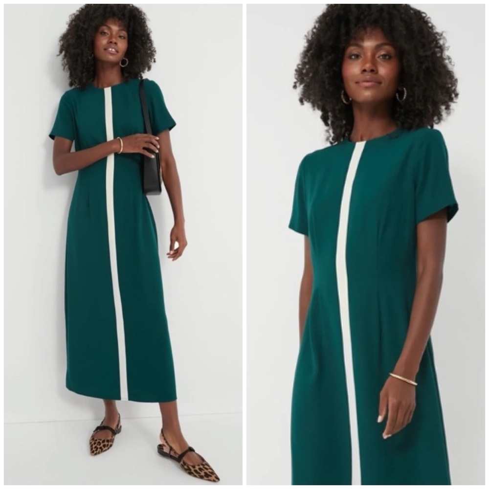 Tuckernuck Rainforest Stripe Leigh Sheath Midi Dress Womens Small